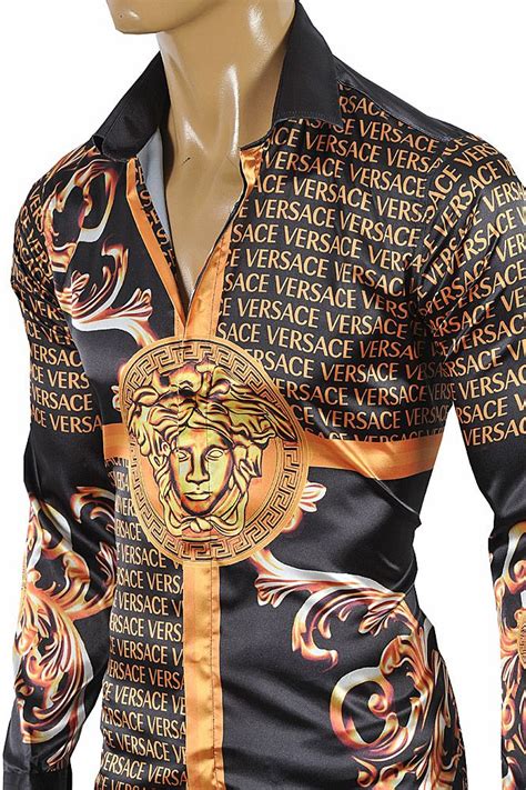 versace sun pattern shirt|Versace style shirts for men.